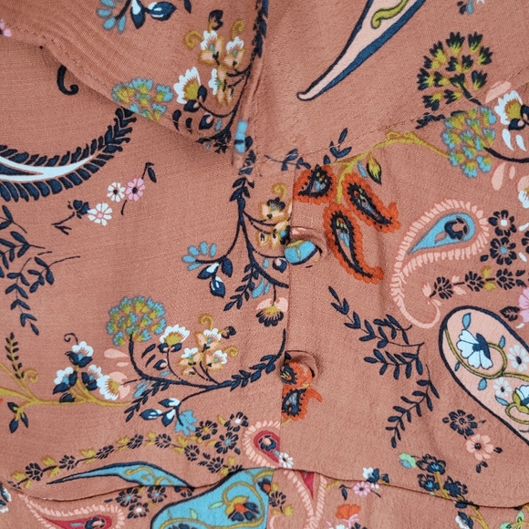 WILLOW & CLAY | floral flower ruffle front slit maxi dress - Picture 3 of 11